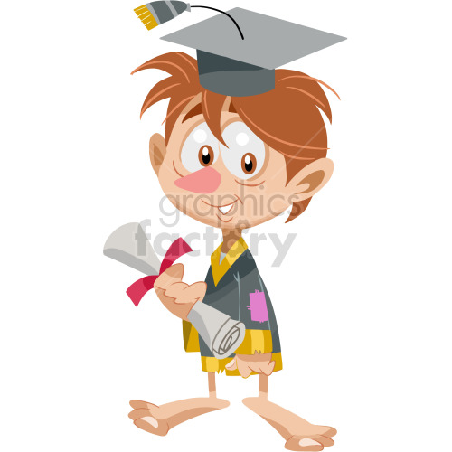 cartoon boy graduating clipart clipart. Royalty-free image # 417839