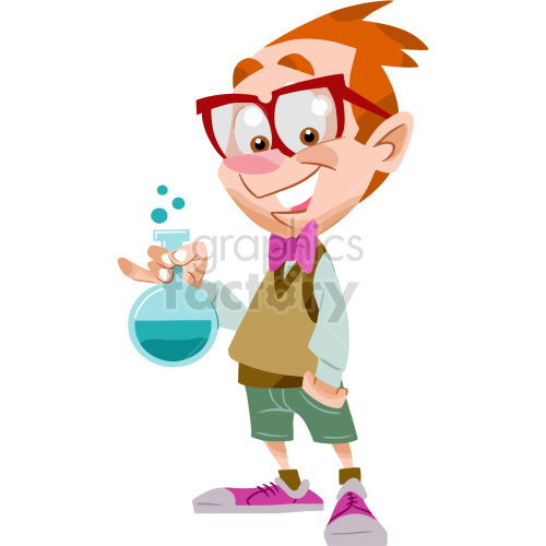 cartoon scientists boy clipart clipart. Royalty-free image # 417847