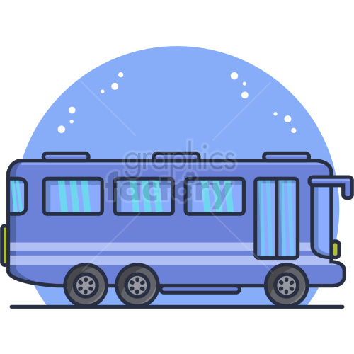 blue city bus vector graphic clipart. Royalty-free image # 417942