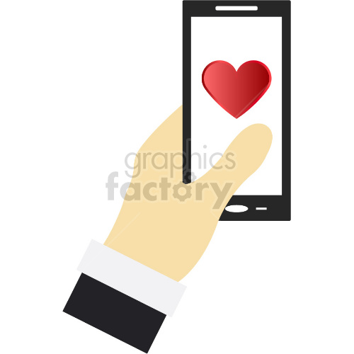 mobile dating vector clipart .