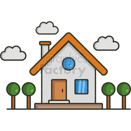 small house vector graphics