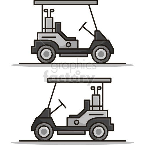 golf cart vector clipart set clipart. Commercial use image # 418453