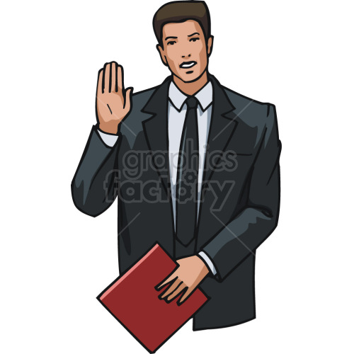 lawyer giving oath clipart. Royalty-free image # 418565