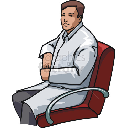 doctor sitting in chair clipart.