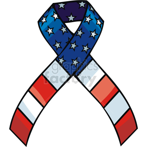 A patriotic ribbon