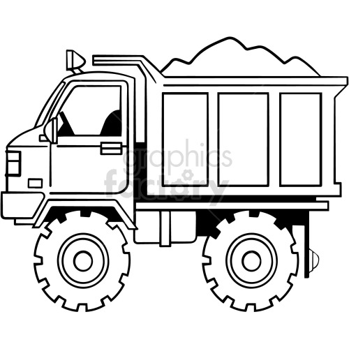 105 Dump truck clipart - Graphics Factory
