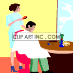 hairdressing_salon_man001aa animation. Commercial use animation # 121304