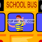   school bus buses  schoolbus008aa.gif Animations 2D Transportation 