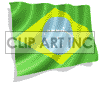 3D animated Brazil flag animation. Royalty-free animation # 123663