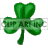 Rocking animated three leaf clover clipart.