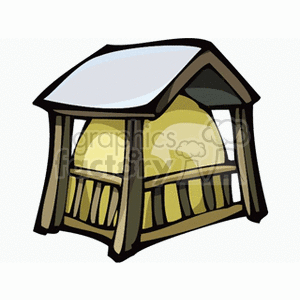 clipart - Hay under stall.
