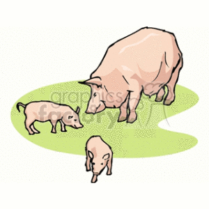 pigs clipart. Royalty-free image # 129015