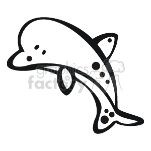  dolphin dolphins   Anml050_bw Clip Art Animals 