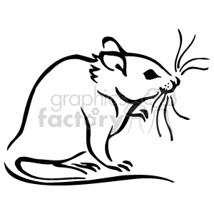  mouse mice   Anmls045B_bw Clip Art Animals 