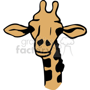 Close up of giraffee head clipart. Royalty-free image # 129698