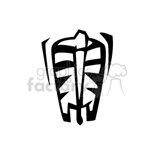 Black and white rear facing zebra clipart. Royalty-free image # 129762