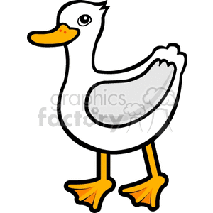 Cute cartoon duck clipart. Commercial use image # 130342