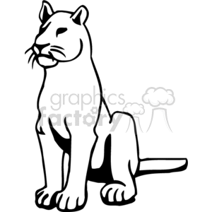 Black and white lion clipart. Commercial use image # 131075