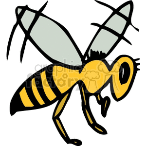 Wasp looking for honey clipart. Commercial use image # 132920