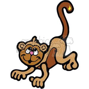 brown monkey posing  clipart. Commercial use image # 133275