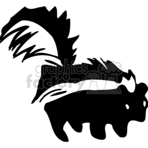   skunk skunks rodent rodents animals  BAB0313.gif Clip Art Animals Rodents black white cartoon
