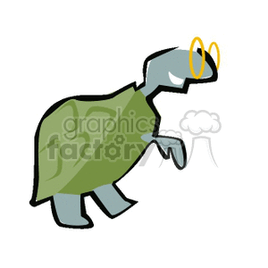 turtle in glasses clipart. Royalty-free image # 133554