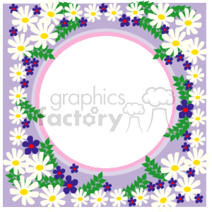 Daisy frame clipart. Commercial use image # 133798
