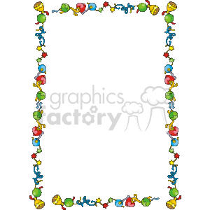 Christmas ornaments frame clipart. Commercial use image # 133963