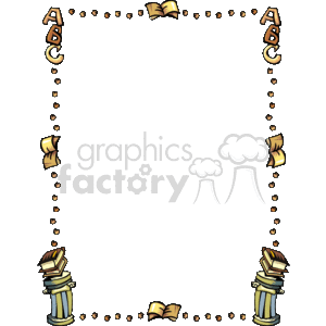 Border with ABC letters and schooll books clipart. Royalty-free image # 133988