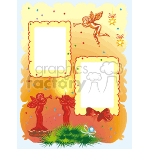 Christmas frame with angels