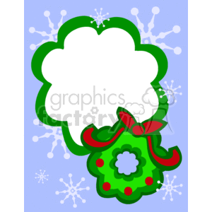   border borders frame frames holidays christmas xmas wreath wreaths winter snow snowflakes  frames047.gif Clip Art Borders Holidays Christmas 