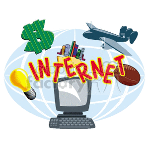   computer computers internet pc business electronics digital earth money airplane airplanes  INTERNET02.gif Clip Art Business Computers 
