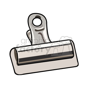 metal paper clip clipart. Commercial use image # 136409