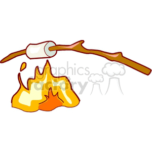 roasted marshmallows clipart. Commercial use image # 136812