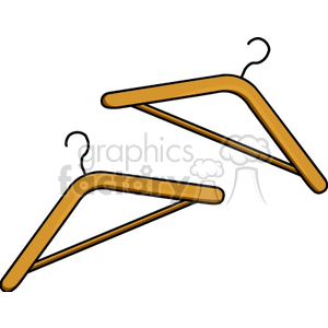 wooden hangers clipart.