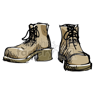 Brown work boots clipart. Royalty-free image # 137007