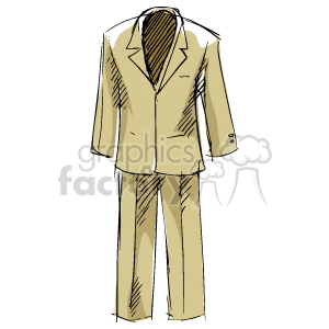 Brown dress suit clipart. Commercial use image # 137013