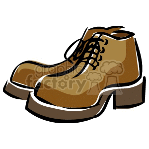  Clothing shoe shoes   Clthg037C Clip Art Clothing brown boot boots