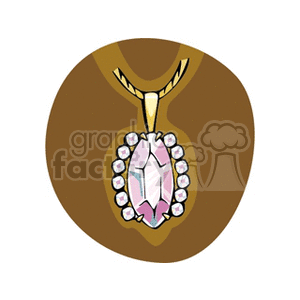 Marquis cut diamond necklace clipart. Royalty-free image # 137669