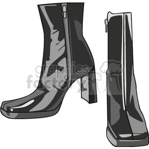 boot boots shoe shoes heels  PFP0108.gif Clip Art Clothing Shoes 