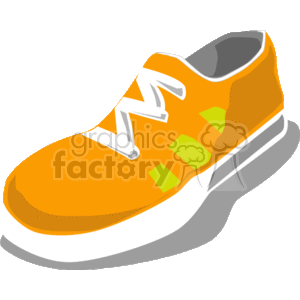 orange cartoon sneakers clipart. Commercial use image # 138254