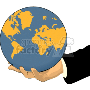 earth in a hand animation. Royalty-free animation # 138600