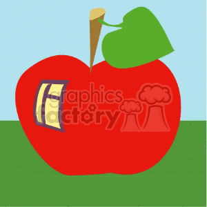 Cartoon apple house clipart. Royalty-free image # 138612