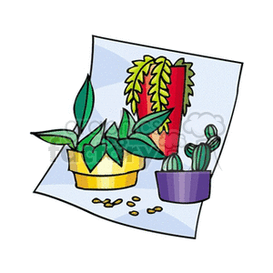 Cartoon botany plants 