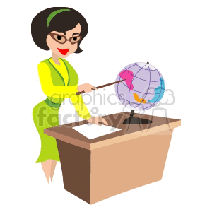 back to school learning students student teacher teachers desk   Clip Art Education determined working professional pointer geography globe planet Earth atlas
