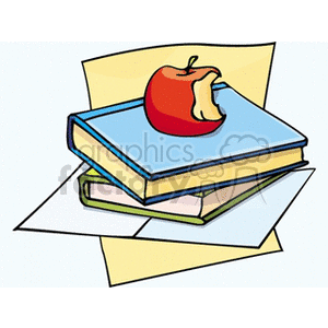   supplies education school book books homework apple  booksapple.gif Clip Art Education Books 