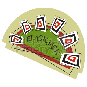 Blackjack table clipart. Royalty-free image # 140054