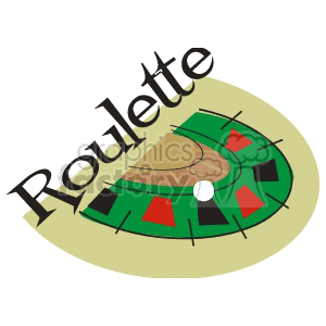 cartoon Roulette table clipart. Commercial use image # 140066