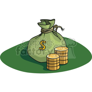 bag of money clipart. Royalty-free image # 140158