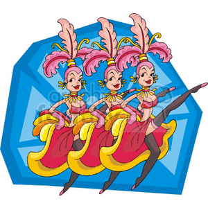 vegas show girls dancers clipart. Royalty-free image # 140186